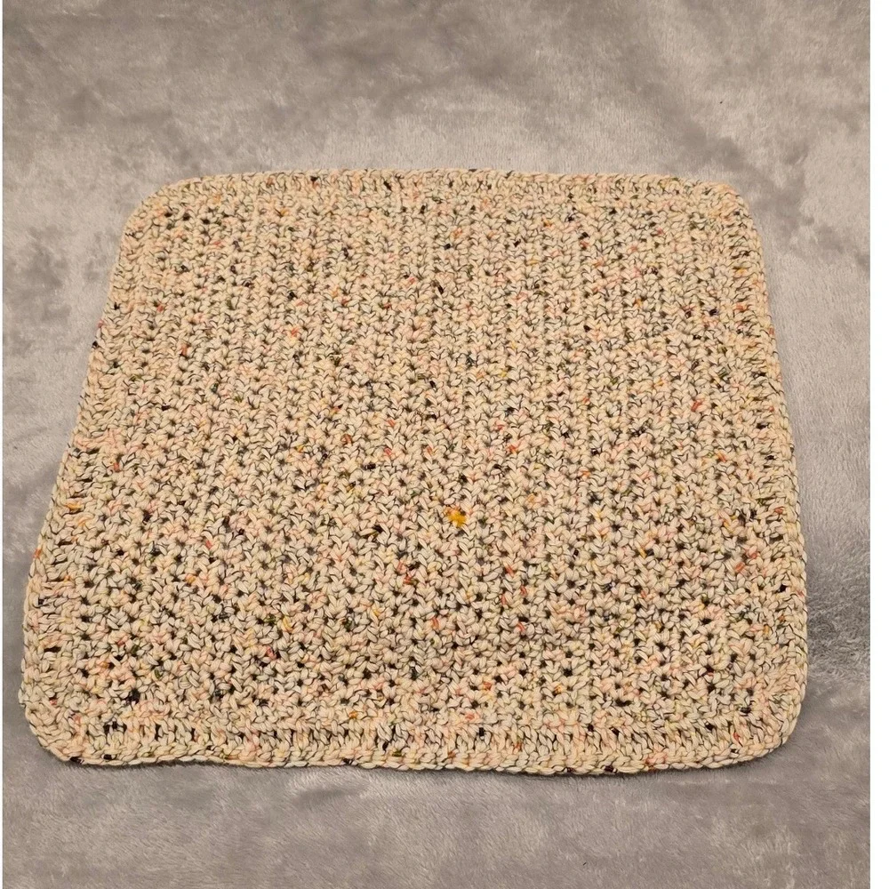 Handmade Crochet Washcloths Lot of‎ 20 Cotton Dishcloths Multi Color